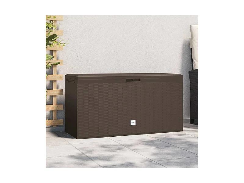 Boîte de rangement de jardin Marron 114x47x60 cm