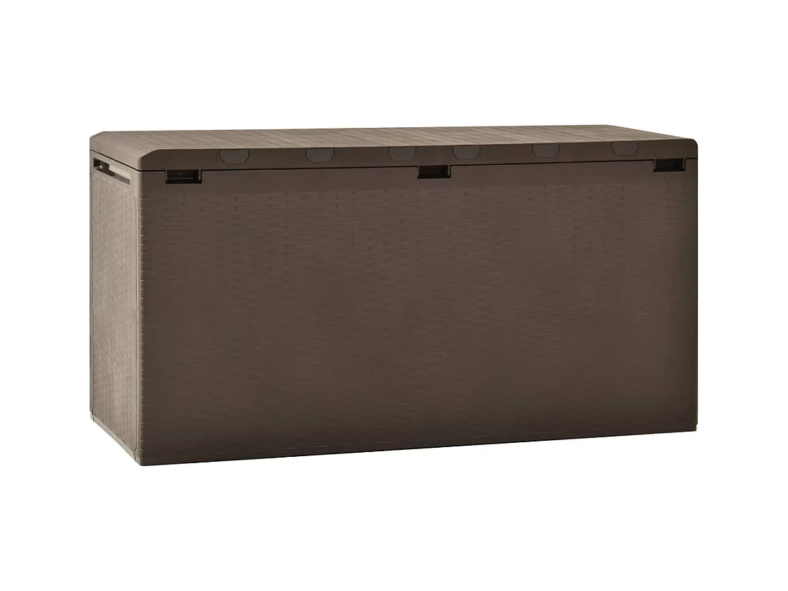 Boîte de rangement de jardin Marron 114x47x60 cm
