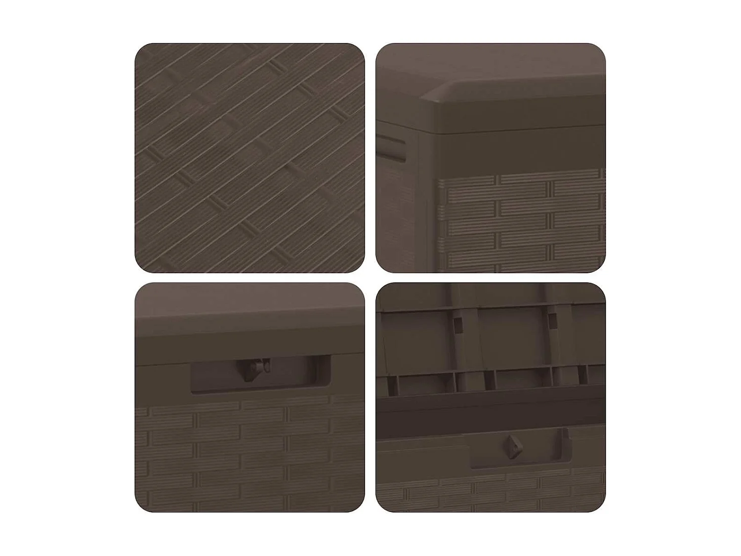 Boîte de rangement de jardin Marron 114x47x60 cm