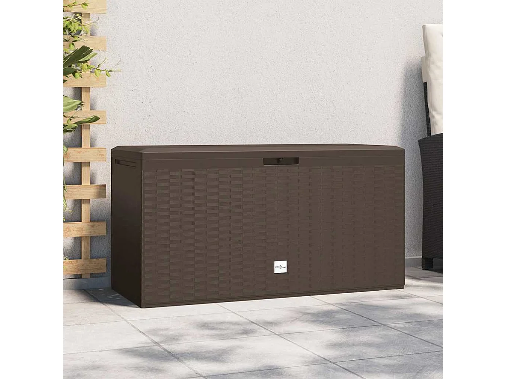 Boîte de rangement de jardin Marron 114x47x60 cm