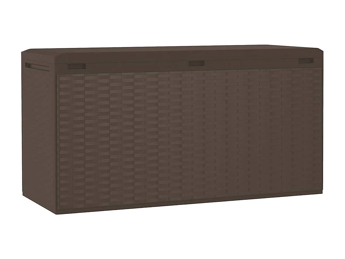 Boîte de rangement de jardin Marron 114x47x60 cm