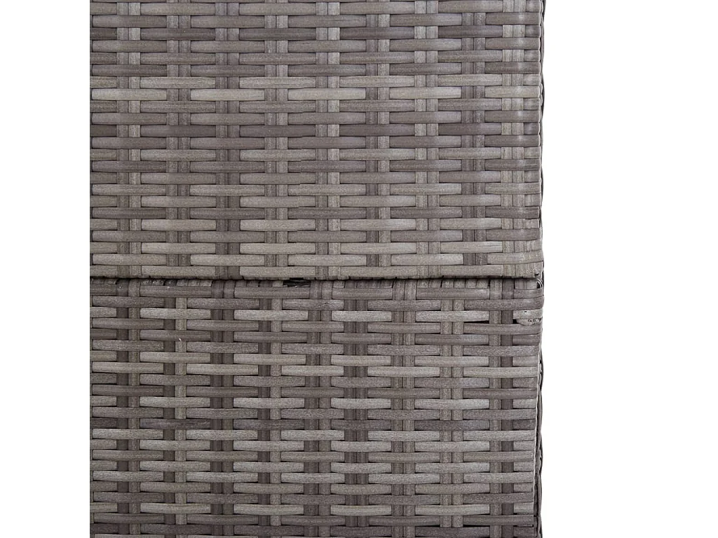 Boîte de rangement de jardin gris 150x100x100 cm résine tressée
