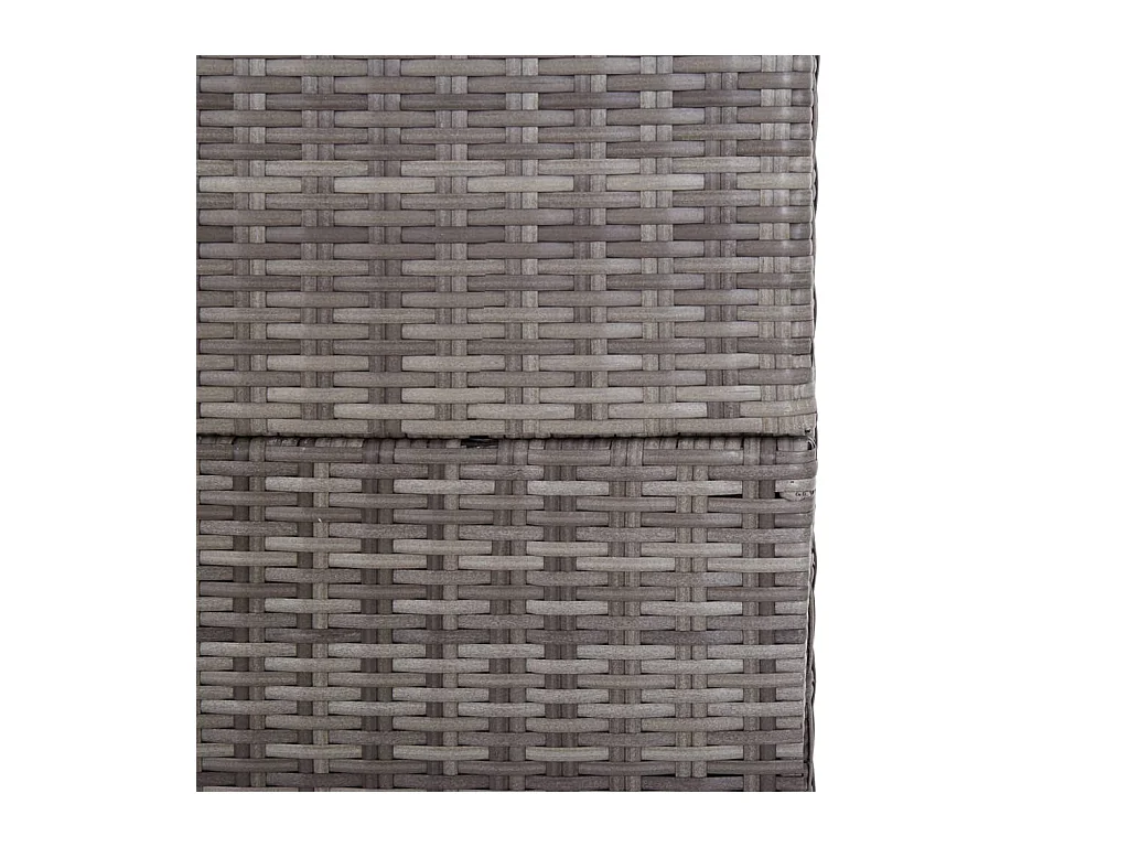Boîte de rangement de jardin gris 150x100x100 cm résine tressée