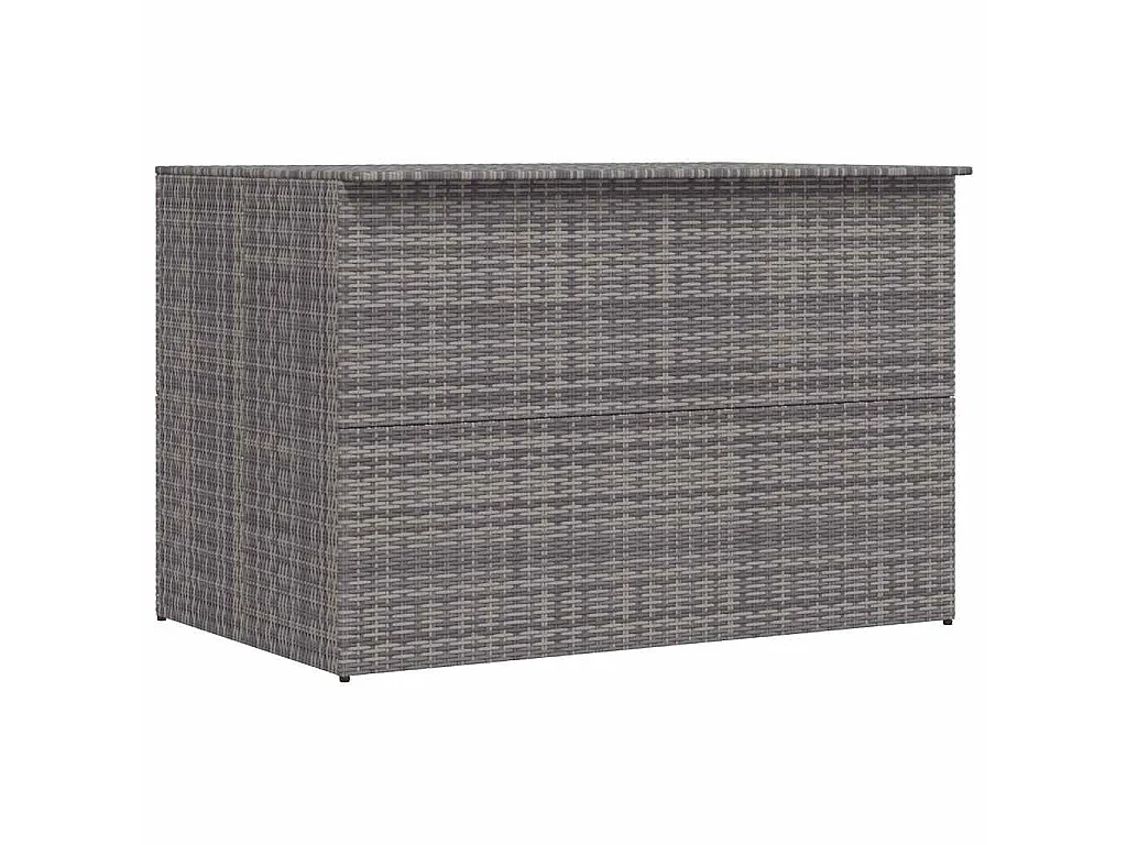 Boîte de rangement de jardin gris 150x100x100 cm résine tressée