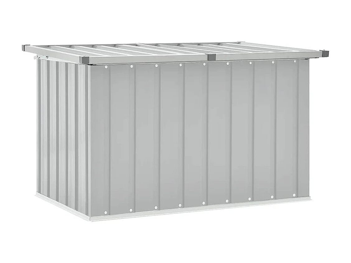 Caixa de arrumação para jardim 109x67x65 cm cinzento