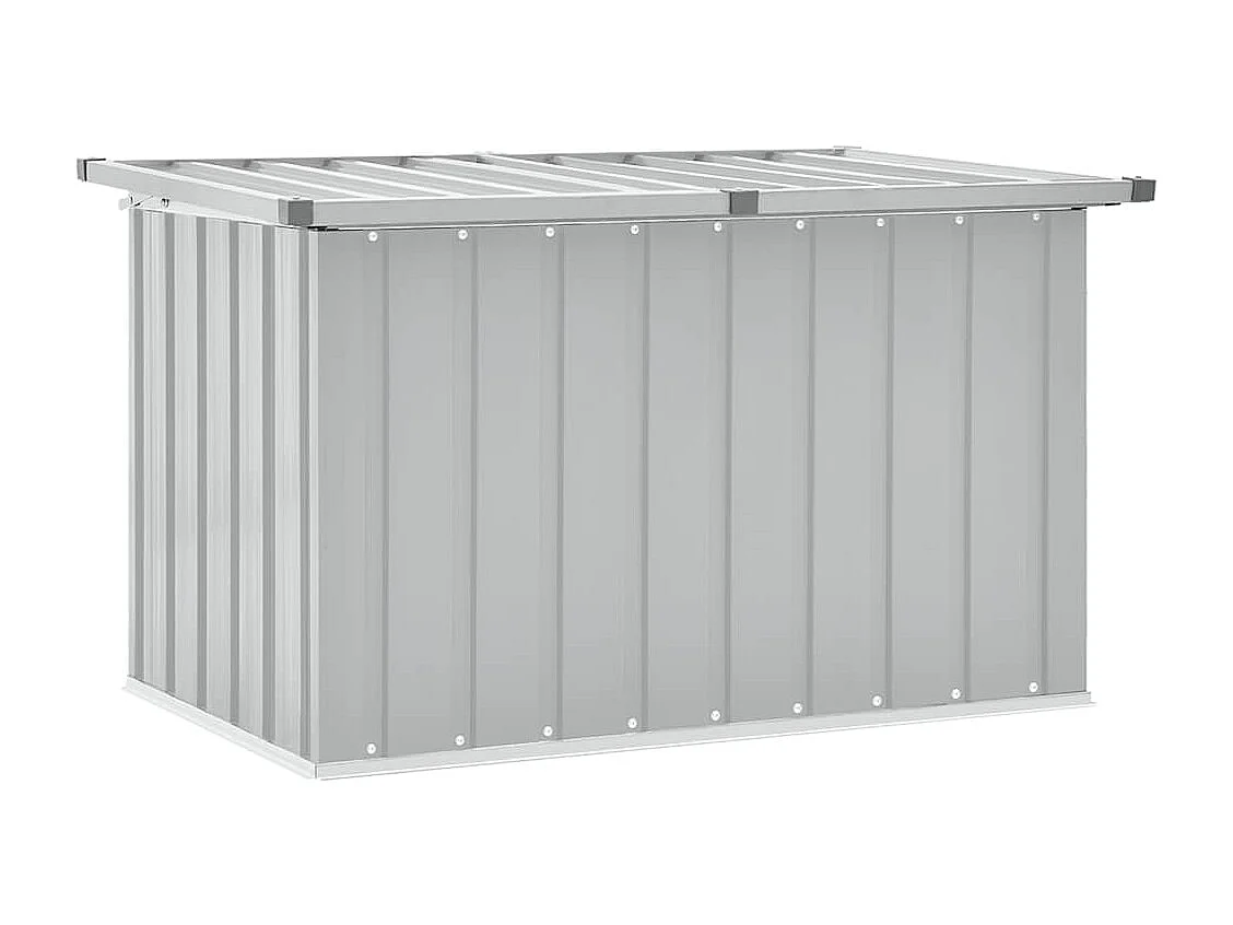 Caixa de arrumação para jardim 109x67x65 cm cinzento