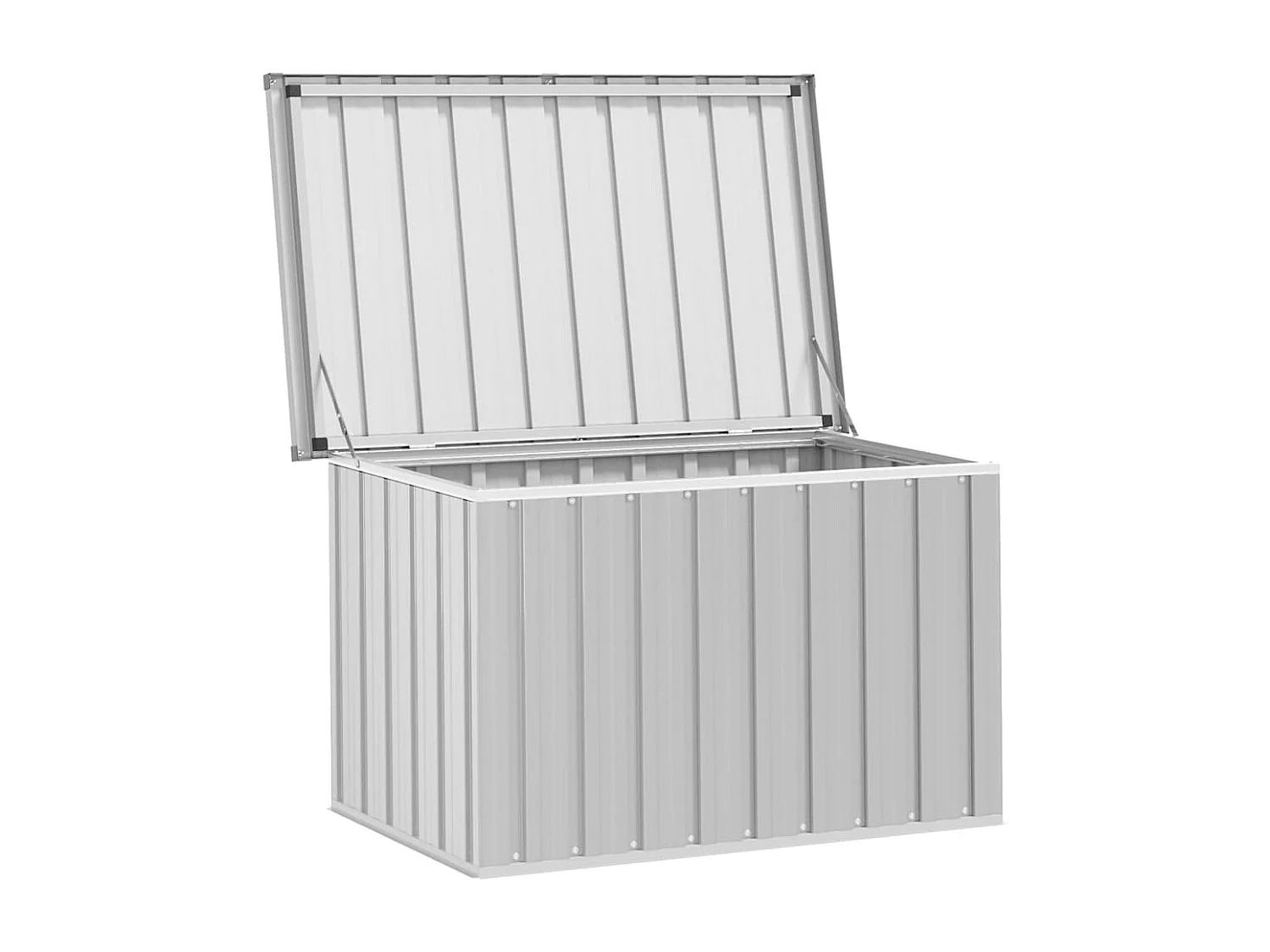 Caixa de arrumação para jardim 109x67x65 cm cinzento