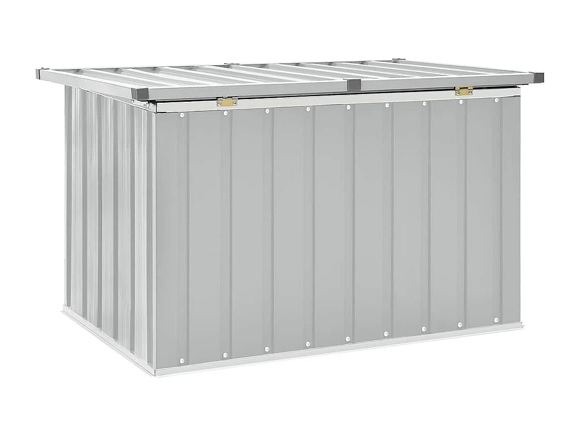 Caixa de arrumação para jardim 109x67x65 cm cinzento