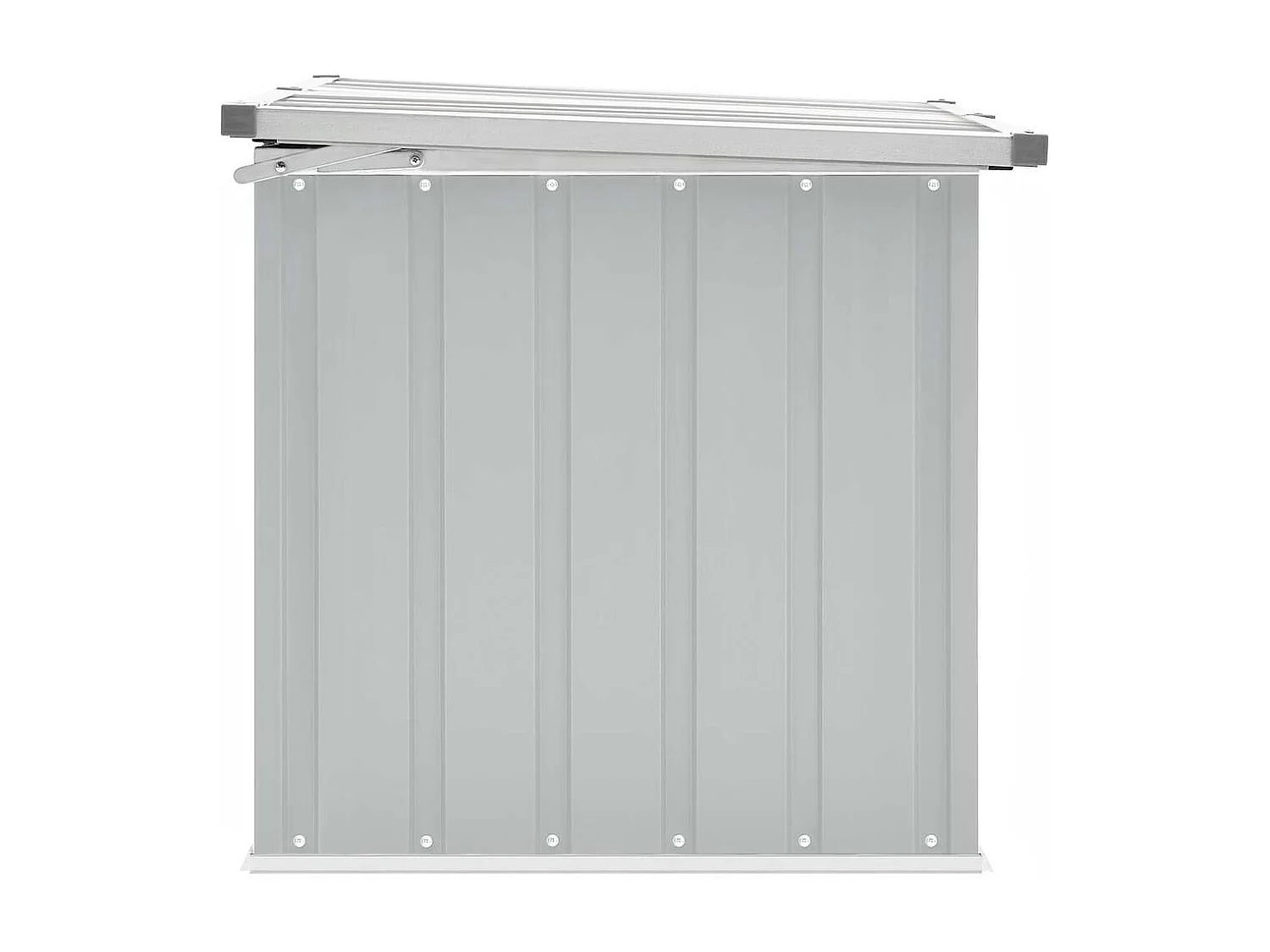 Caixa de arrumação para jardim 109x67x65 cm cinzento