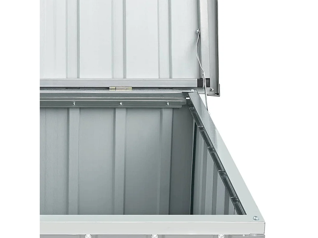 Caixa de arrumação para jardim 109x67x65 cm cinzento