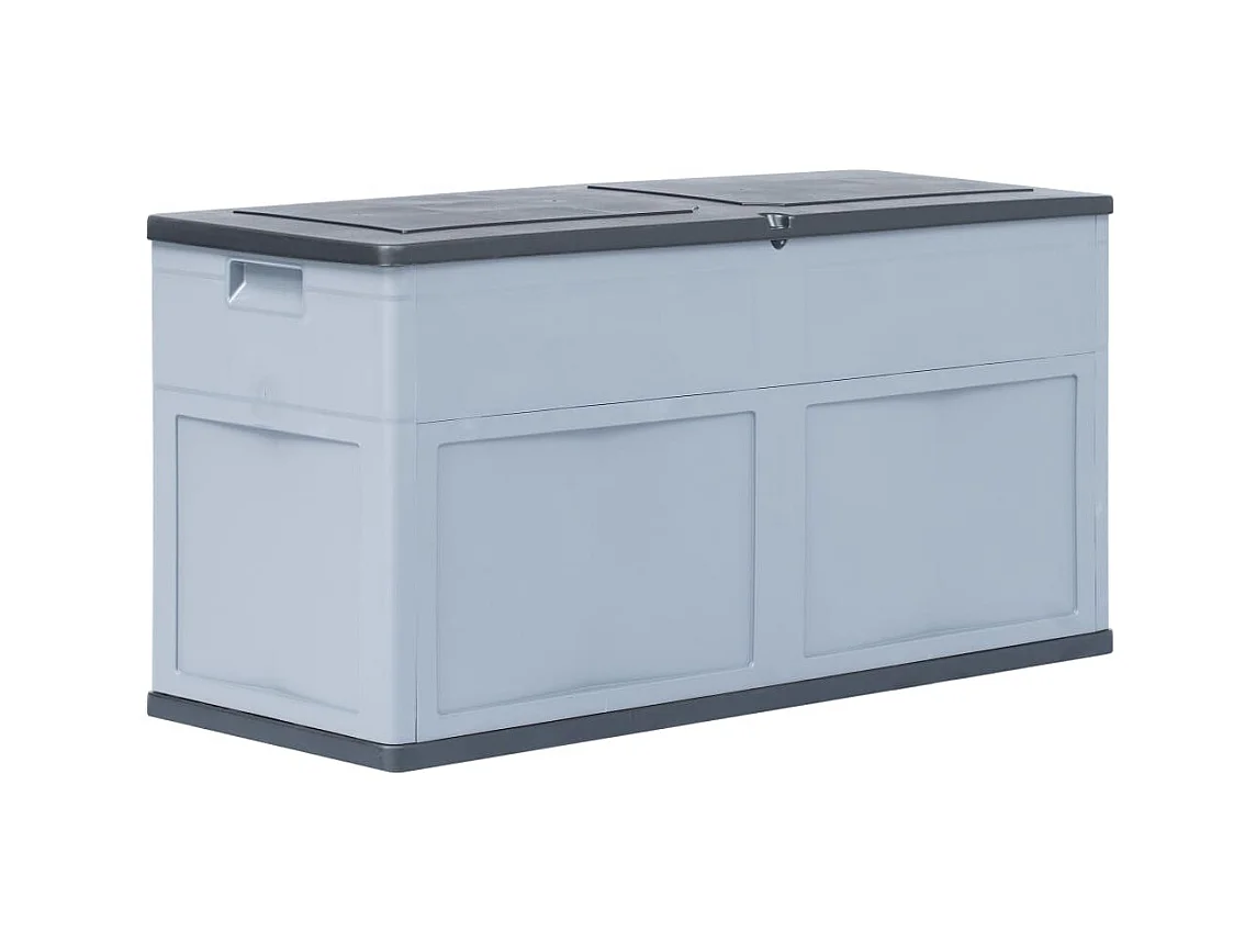 Boîte de rangement de jardin 320 L Gris Noir