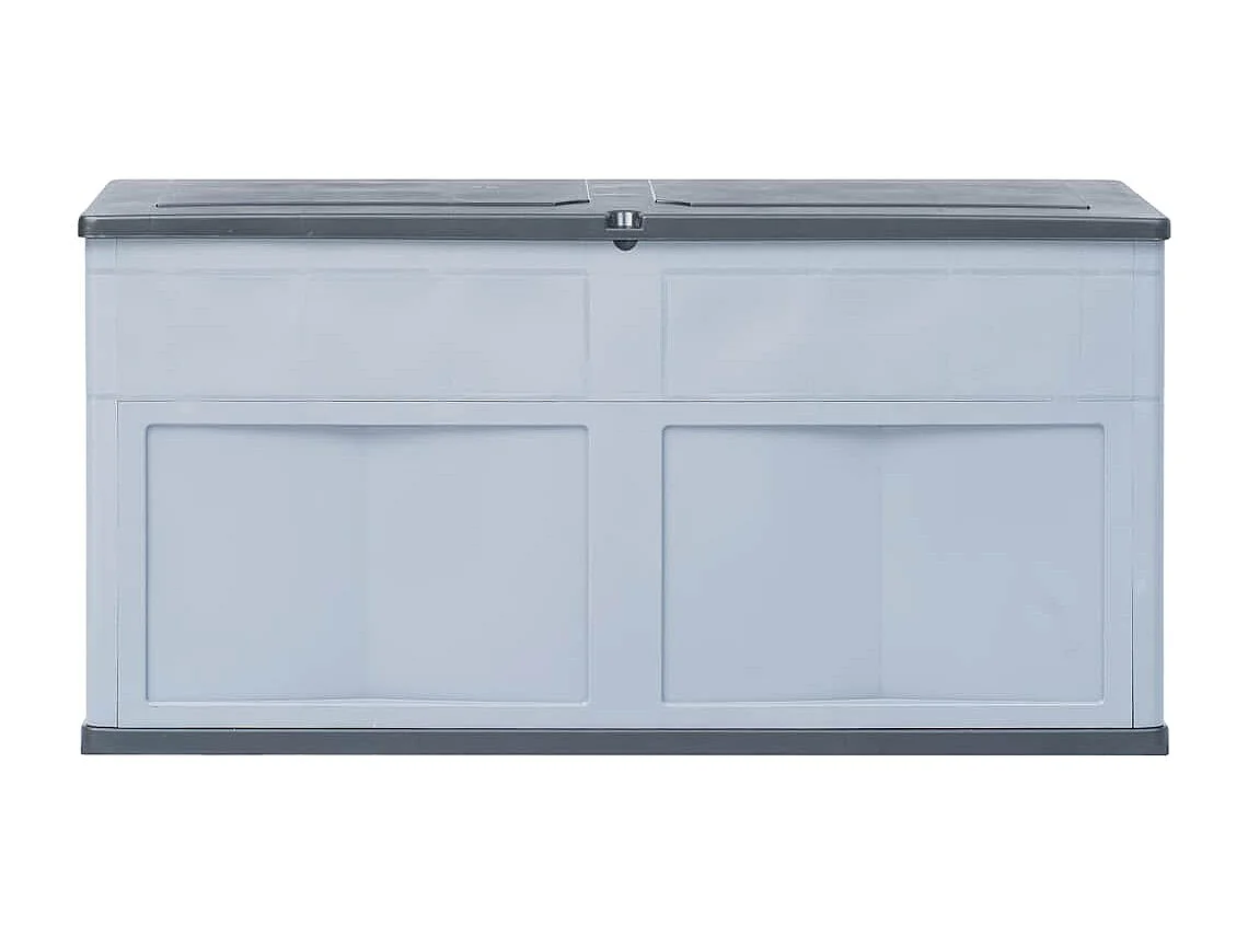 Garten-Aufbewahrungsbox 320 L Grau Schwarz