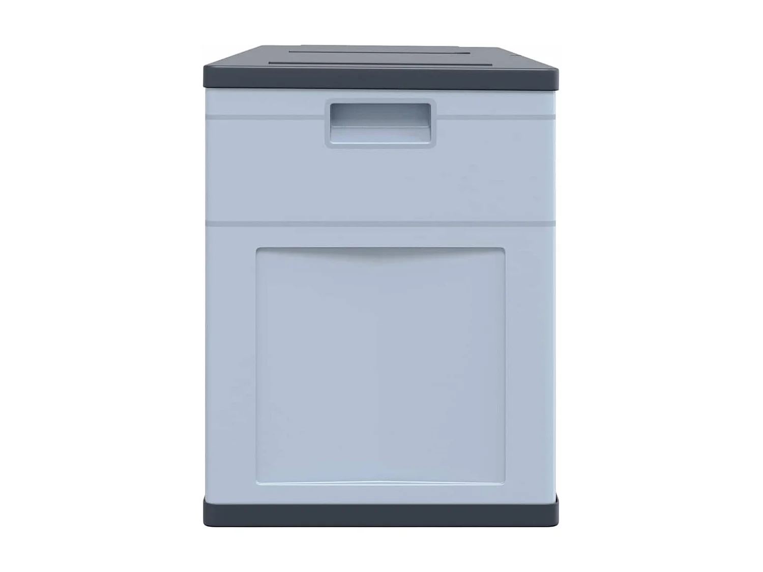 Garten-Aufbewahrungsbox 320 L Grau Schwarz