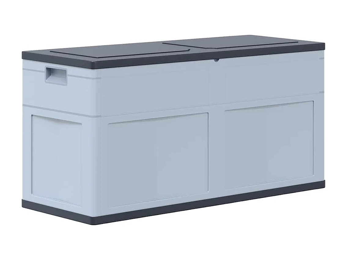 Garten-Aufbewahrungsbox 320 L Grau Schwarz