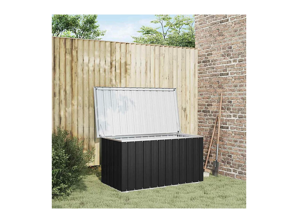 Boîte de rangement de jardin Anthracite 129x67x65 cm