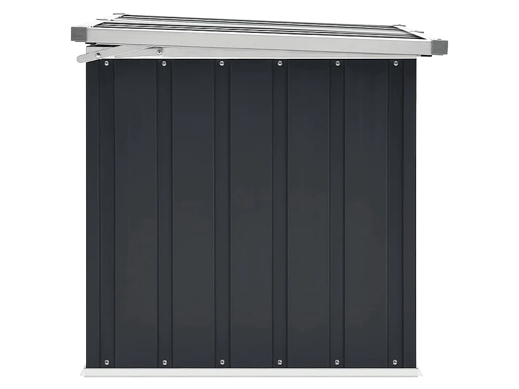 Skrzynia ogrodowa antracytowa 129x67x65 cm z wytrzymałej ocynkowanej stali, idealna na poduszki i narzędzia, ponadczasowy design