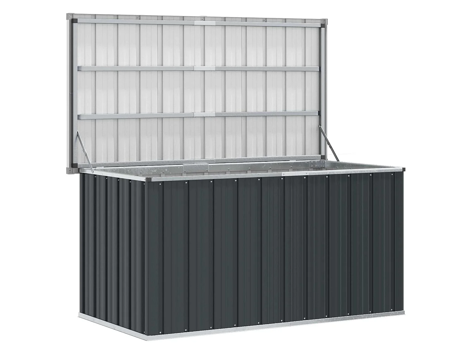 Baule da Giardino Antracite 129x67x65 cm