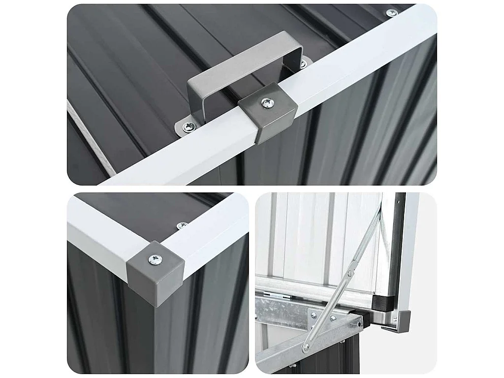 Tuinbox 129x67x65 cm antraciet