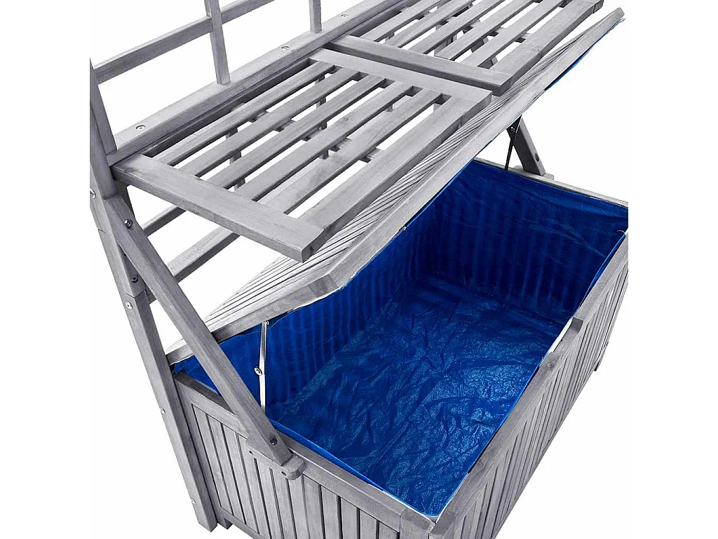 Boîte de rangement avec treillis Gris 99x55x160cm Acacia solide
