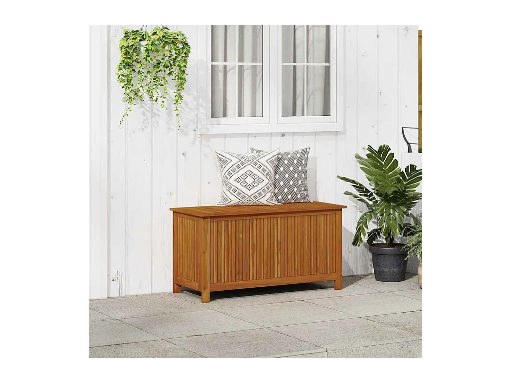 Boîte de rangement de jardin 113x50x58 cm Bois d'acacia solide