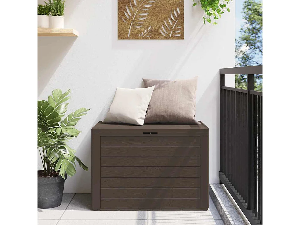 Boîte de rangement de jardin Marron 78x44x55 cm