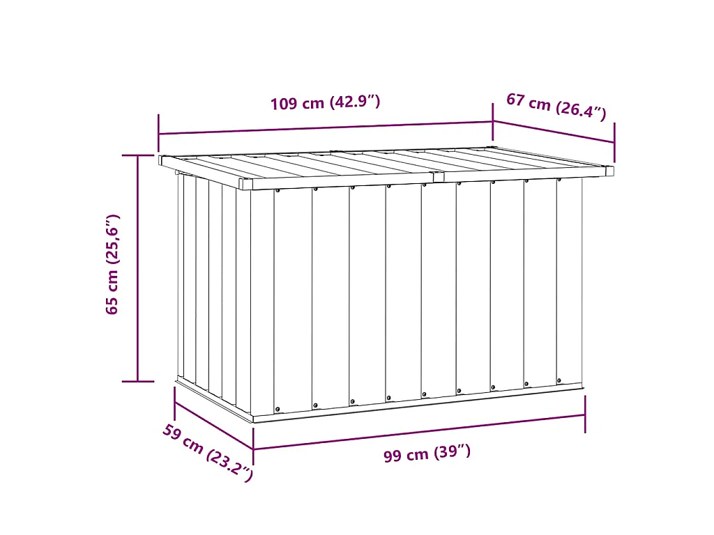 Garten-Aufbewahrungsbox Grün 109 x 67 x 65 cm
