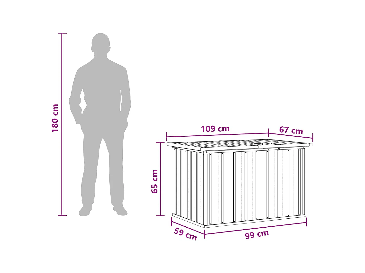 Boîtes de rangement Acier galvanisé 109 x 67 x 65 cm Vert