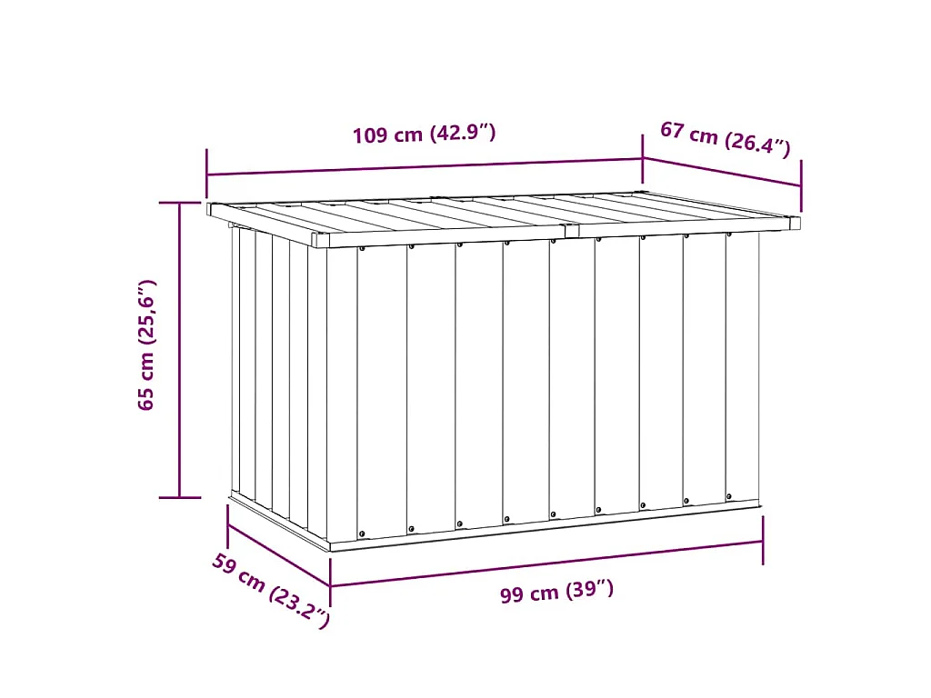 Boîtes de rangement Acier galvanisé 109 x 67 x 65 cm Vert