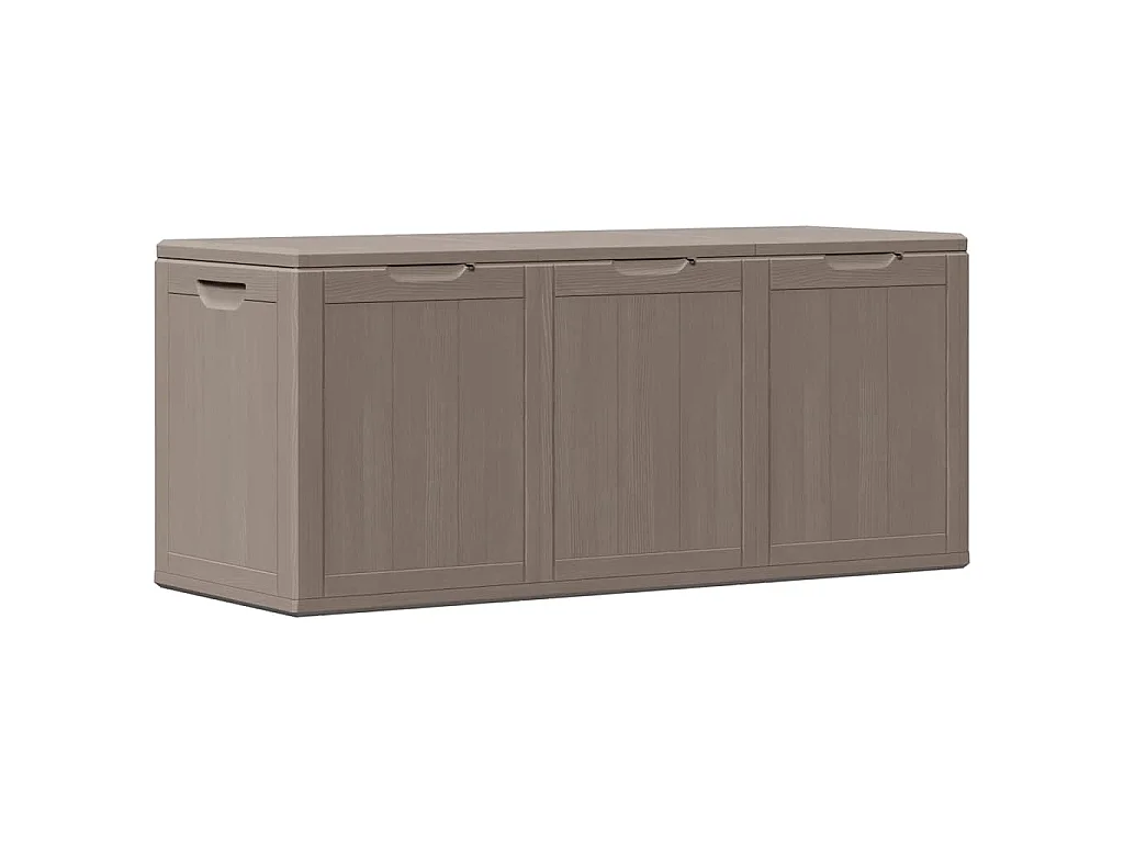 Garten-Aufbewahrungsbox 270 L Braun PP-Holzoptik