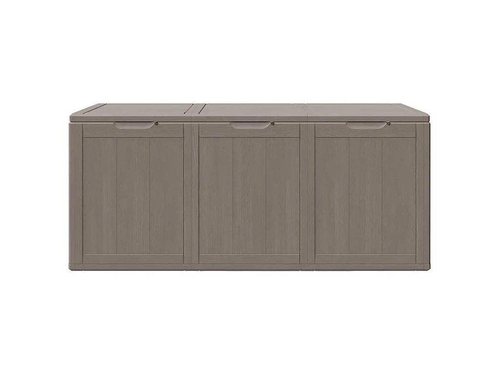 Garten-Aufbewahrungsbox 270 L Braun PP-Holzoptik