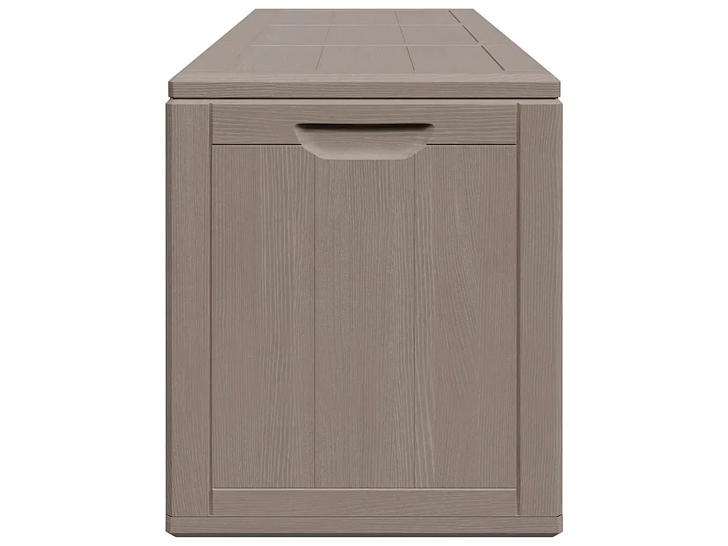 Garten-Aufbewahrungsbox 270 L Braun PP-Holzoptik