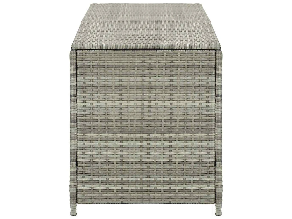 Gartenbox Poly Rattan 200x50x60 cm Grau