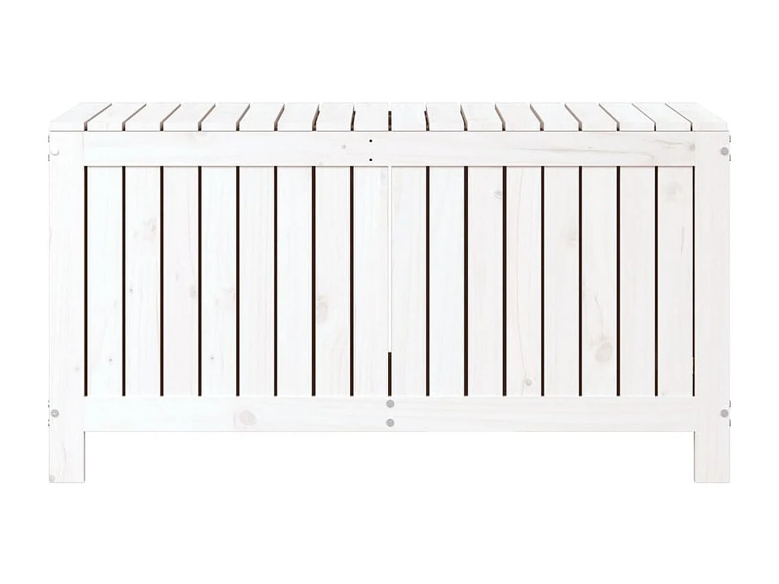 Caixa de arrumação jardim 115x49x60 cm pinho maciço branco