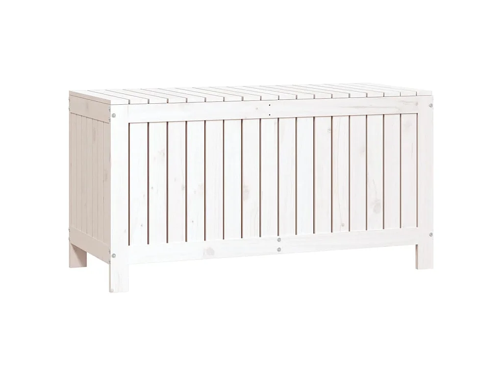Boîte de rangement de jardin Blanc 115x49x60 cm Bois de pin