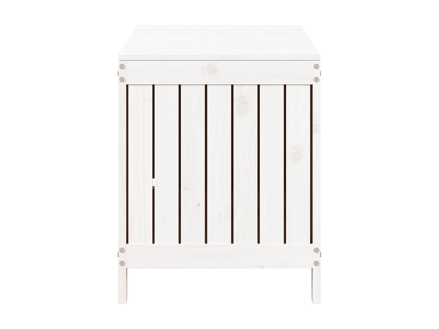 Boîte de rangement de jardin Blanc 115x49x60 cm Bois de pin