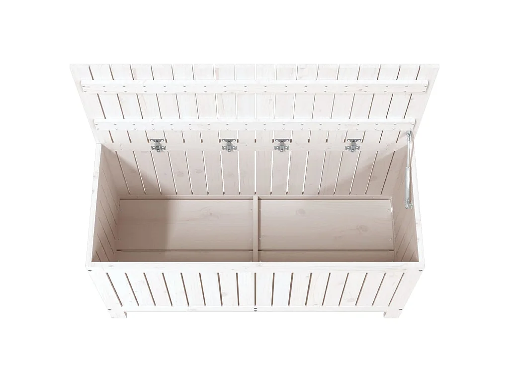 Boîte de rangement de jardin Blanc 115x49x60 cm Bois de pin