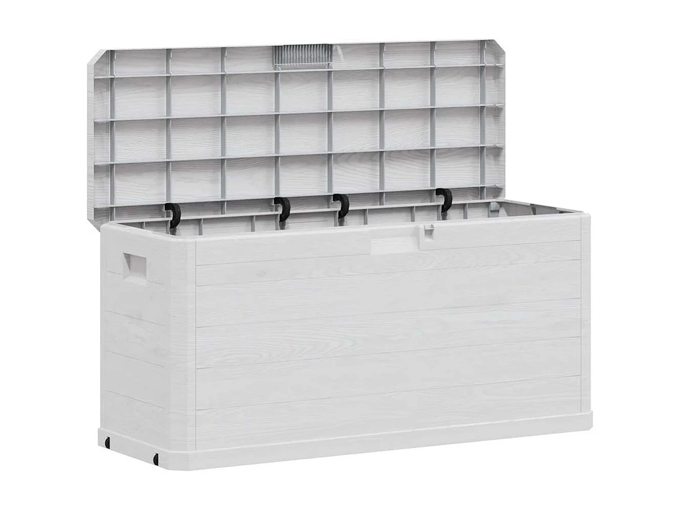 Boîte de rangement de jardin 280 L Gris clair