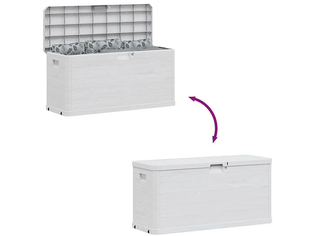 Boîte de rangement de jardin 280 L Gris clair