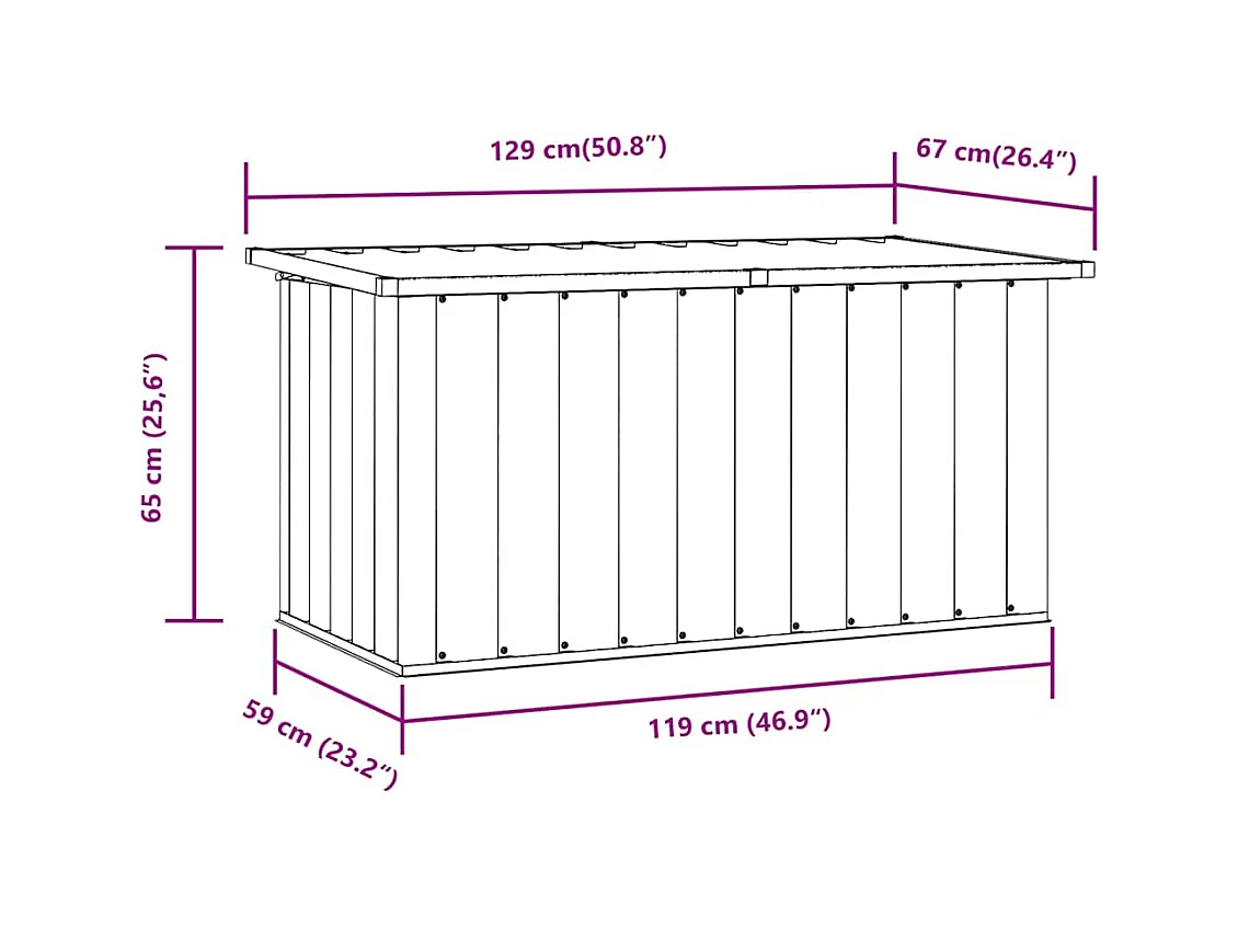 Garten-Aufbewahrungsbox Grün 129 x 67 x 65 cm