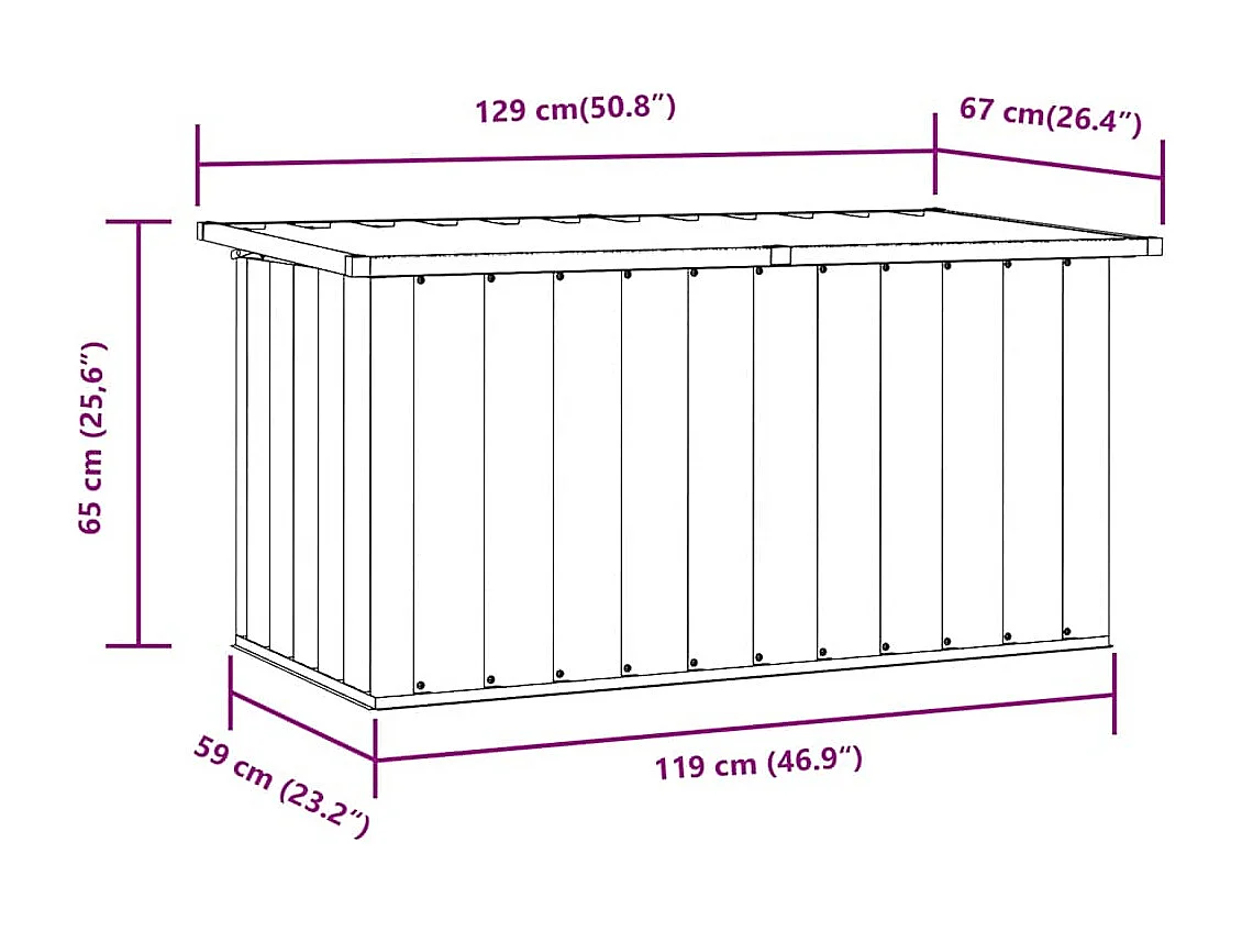 Tuinbox Groen 129x67x65 cm