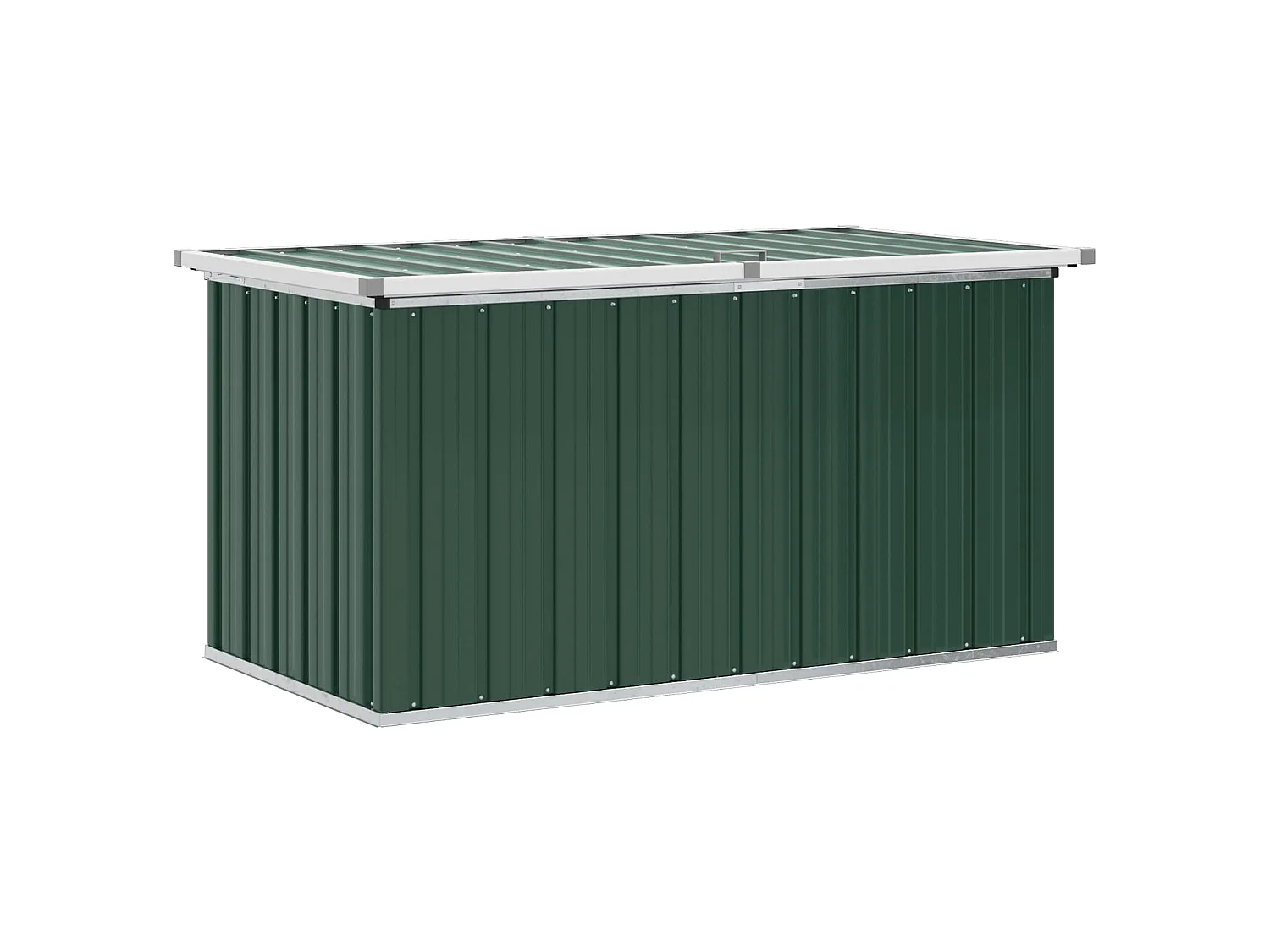 Caixa de armazenamento para jardim verde 129x67x65 cm