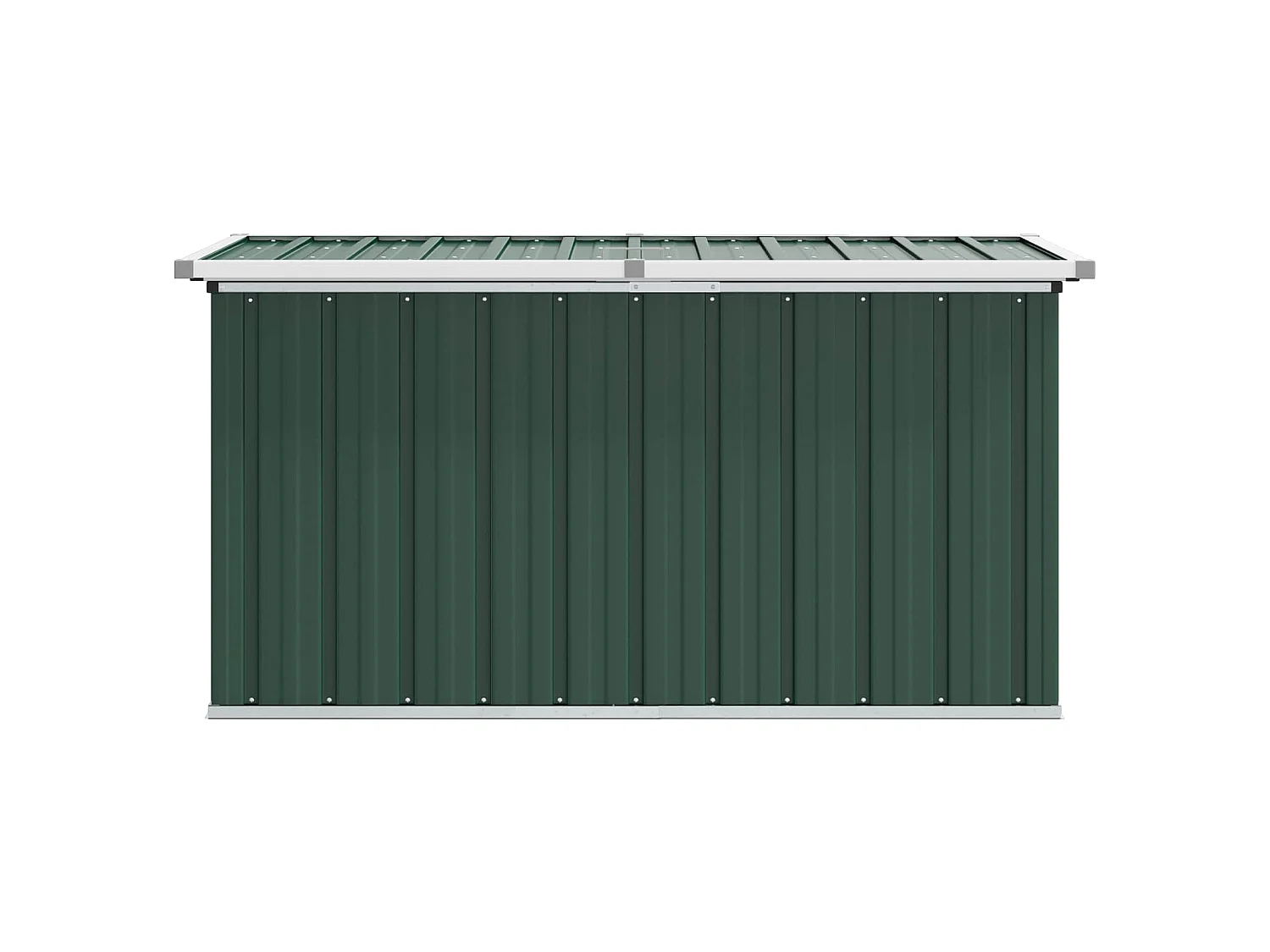 Caixa de armazenamento para jardim verde 129x67x65 cm
