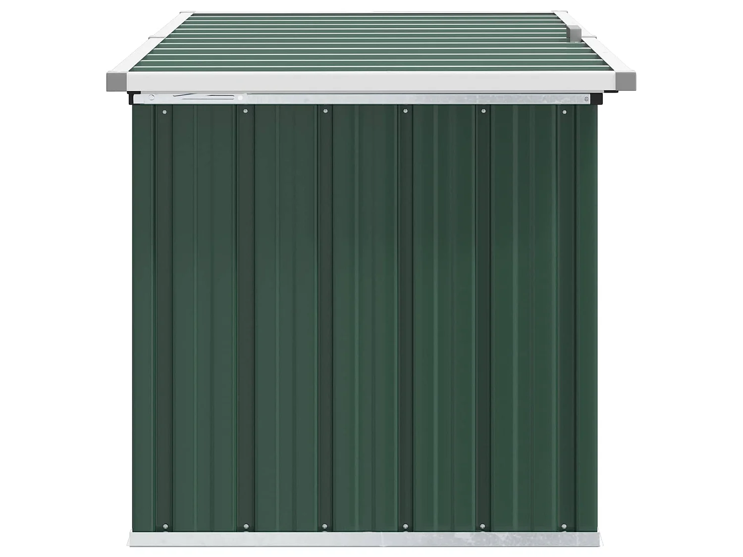 Caixa de armazenamento para jardim verde 129x67x65 cm