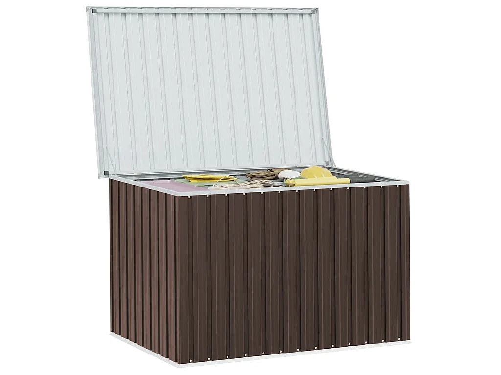 Caja de almacenaje para jardín marrón 149x99x93 cm