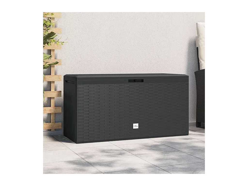Boîte de rangement de jardin Anthracite 114x47x60 cm