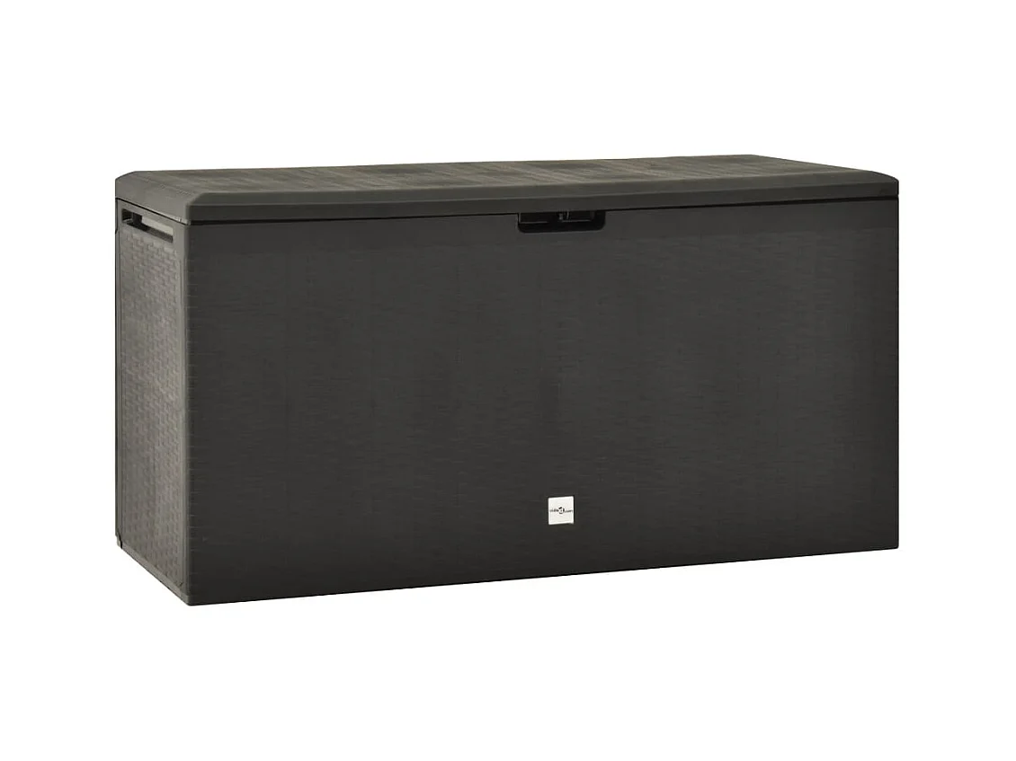 Caja de almacenaje para jardín gris antracita 114x47x60 cm