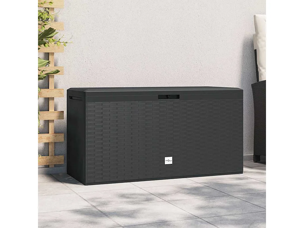 Boîte de rangement de jardin Anthracite 114x47x60 cm