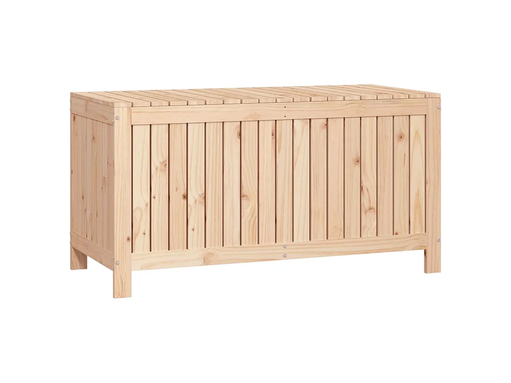 Caja de almacenaje jardín madera maciza de pino 121x55x64 cm