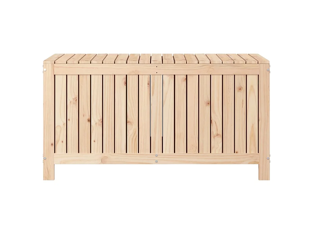 Caja de almacenaje jardín madera maciza de pino 121x55x64 cm