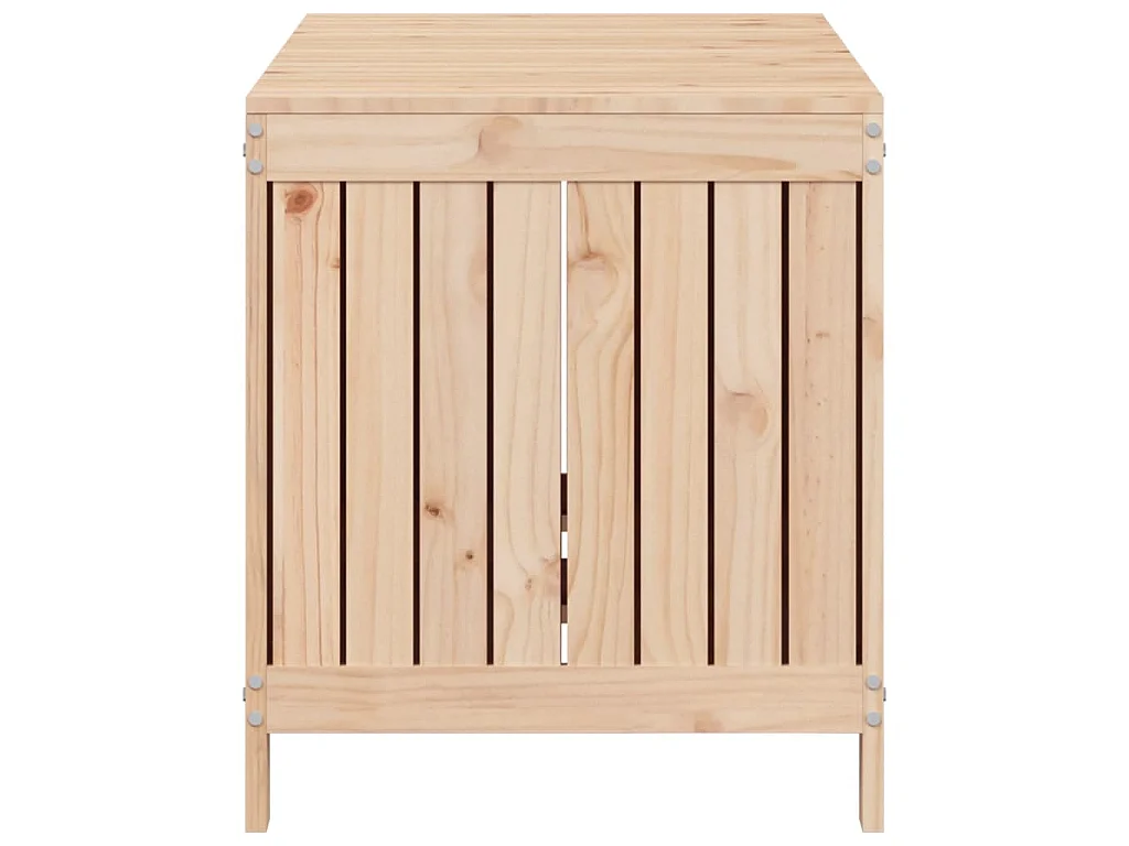 Caja de almacenaje jardín madera maciza de pino 121x55x64 cm